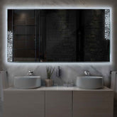 Specchio LED Rettangolare | Controllo tramite interruttore a muro | Luce bianca fredda - Reyze Serie Good Vibes Modello 4